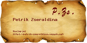 Petrik Zseraldina névjegykártya